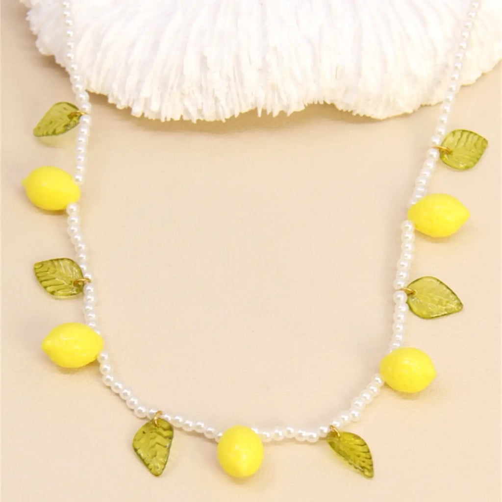 Collana Perlata Limone – Spirito Fruttato & Frizzante.