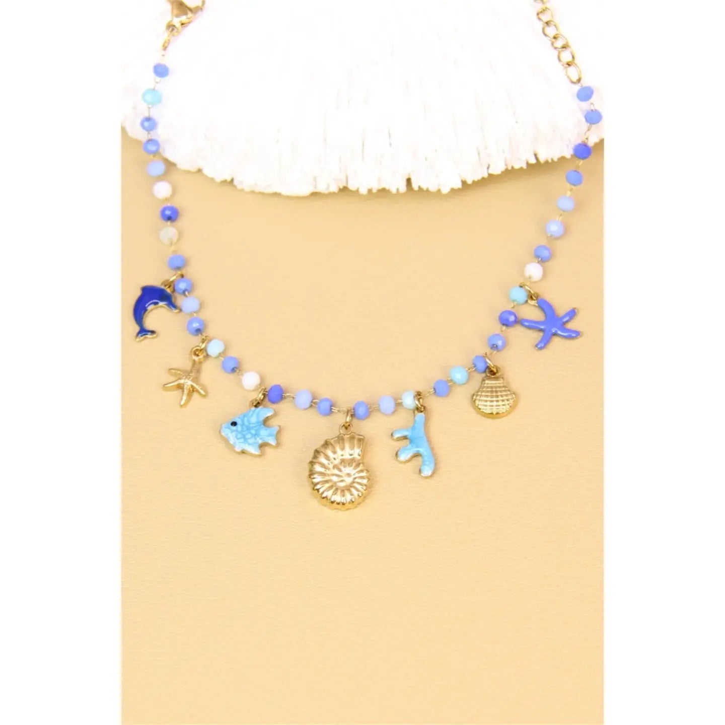 Bracciale Oceano Pop Ciondoli Marini & Perle Acciaio Inossidabile.